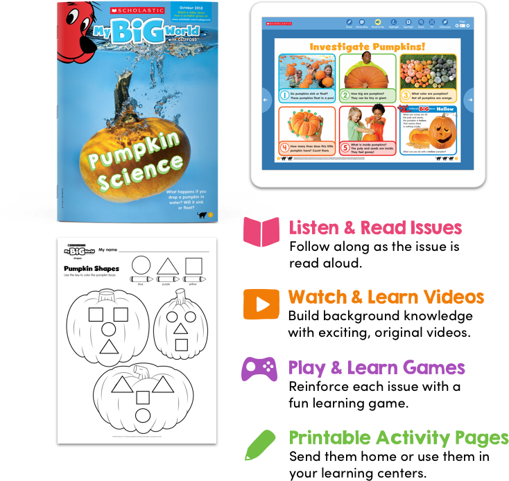 My big world the delightful preschool magazine from scholastic