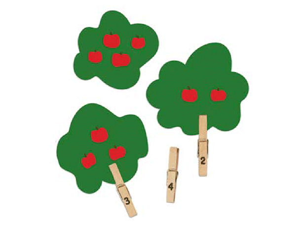 example of apple tree number match activity